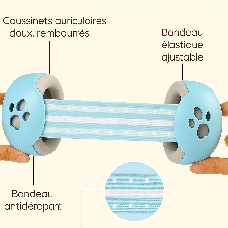 Casque de protection auditive bleu