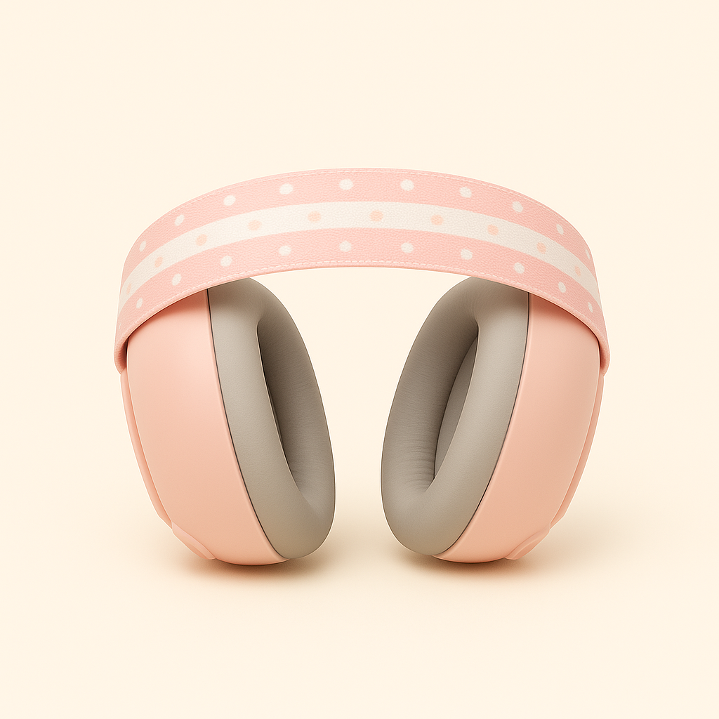 Casque de protection auditive rose