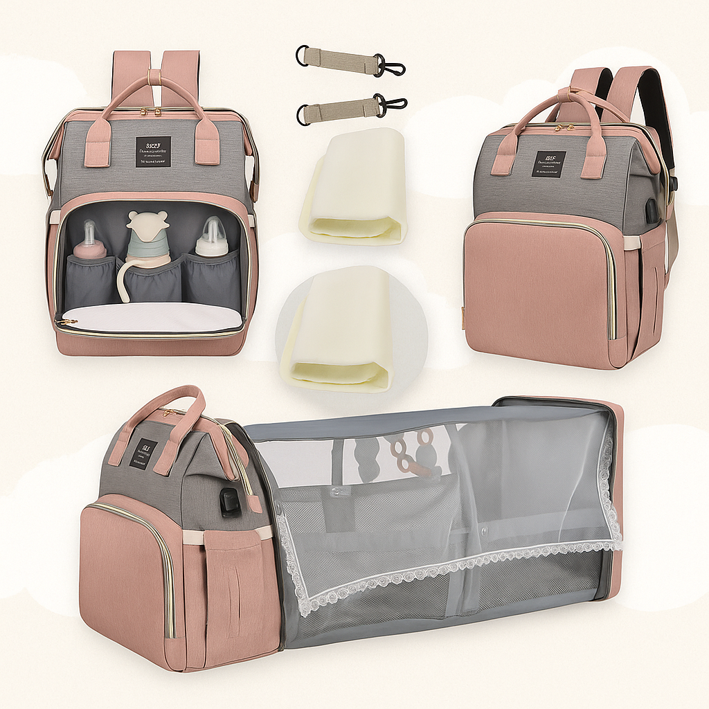 Sac à langer 2-en-1 Vieux Rose