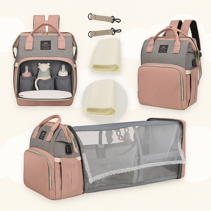 Sac à langer 2-en-1 Vieux Rose