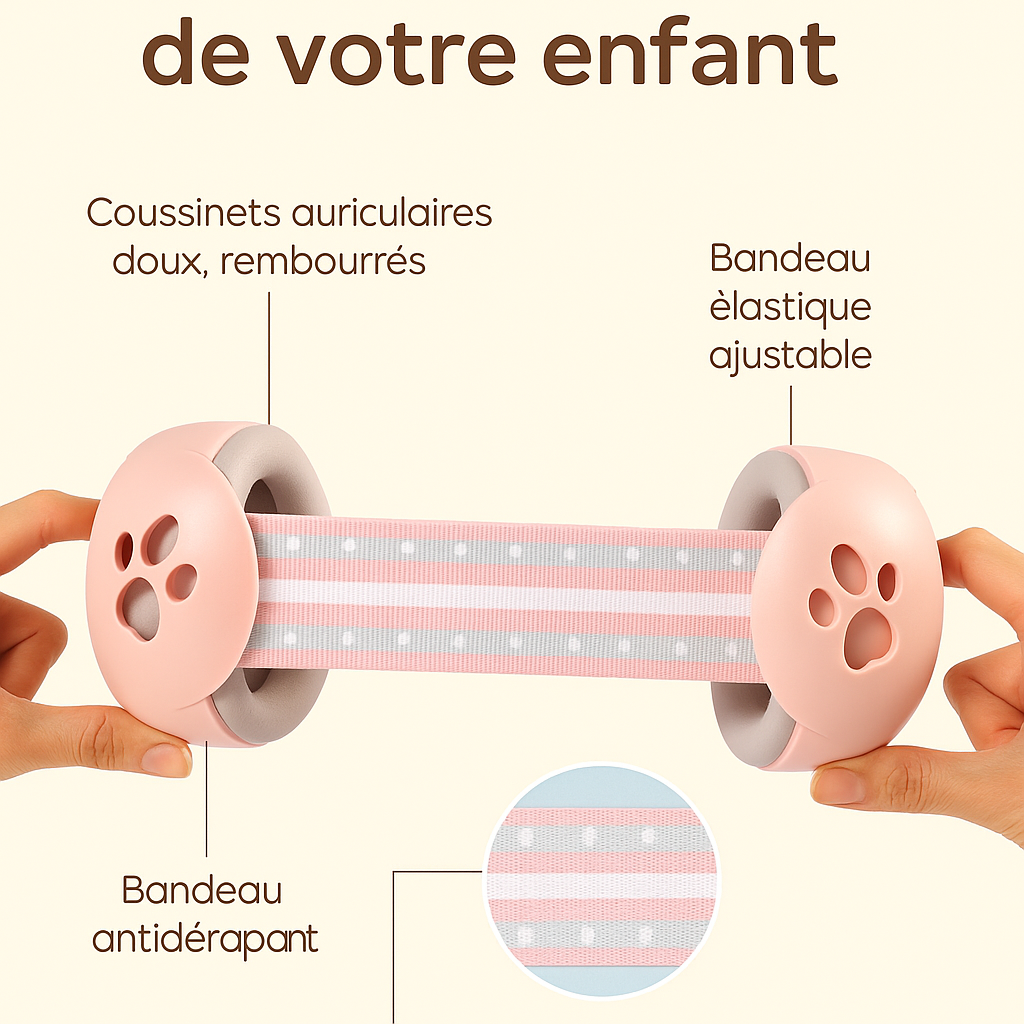 Casque de protection auditive rose