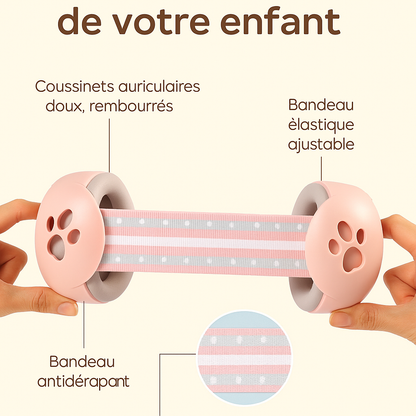 Casque de protection auditive rose