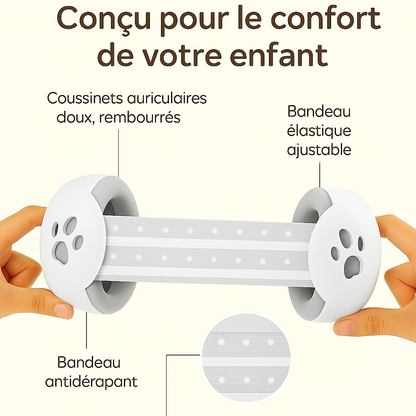 Casque de protection auditive blanc/gris