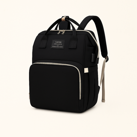 Sac à langer 2-en-1 Noir Carbone